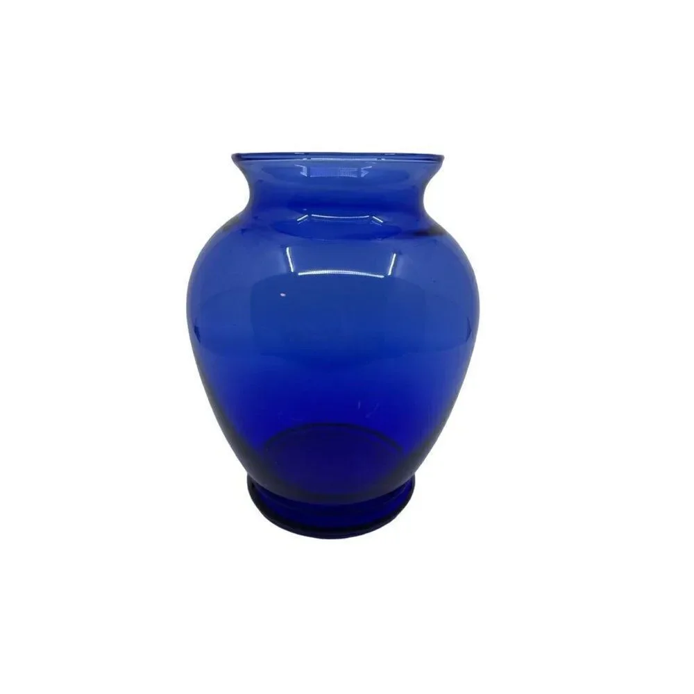 Unbranded Cobalt Blue Glass Vase Home Decor 6
